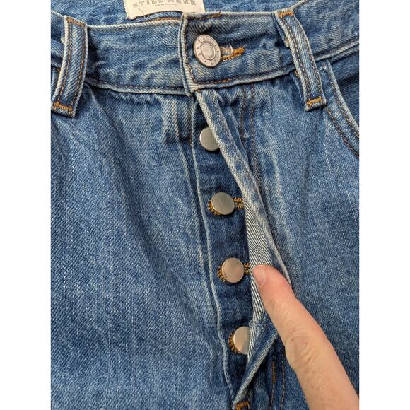 Still Here Childhood Jeans Thin Bone Hand Painted Line Med Blue 29 - Picture 7 of 16